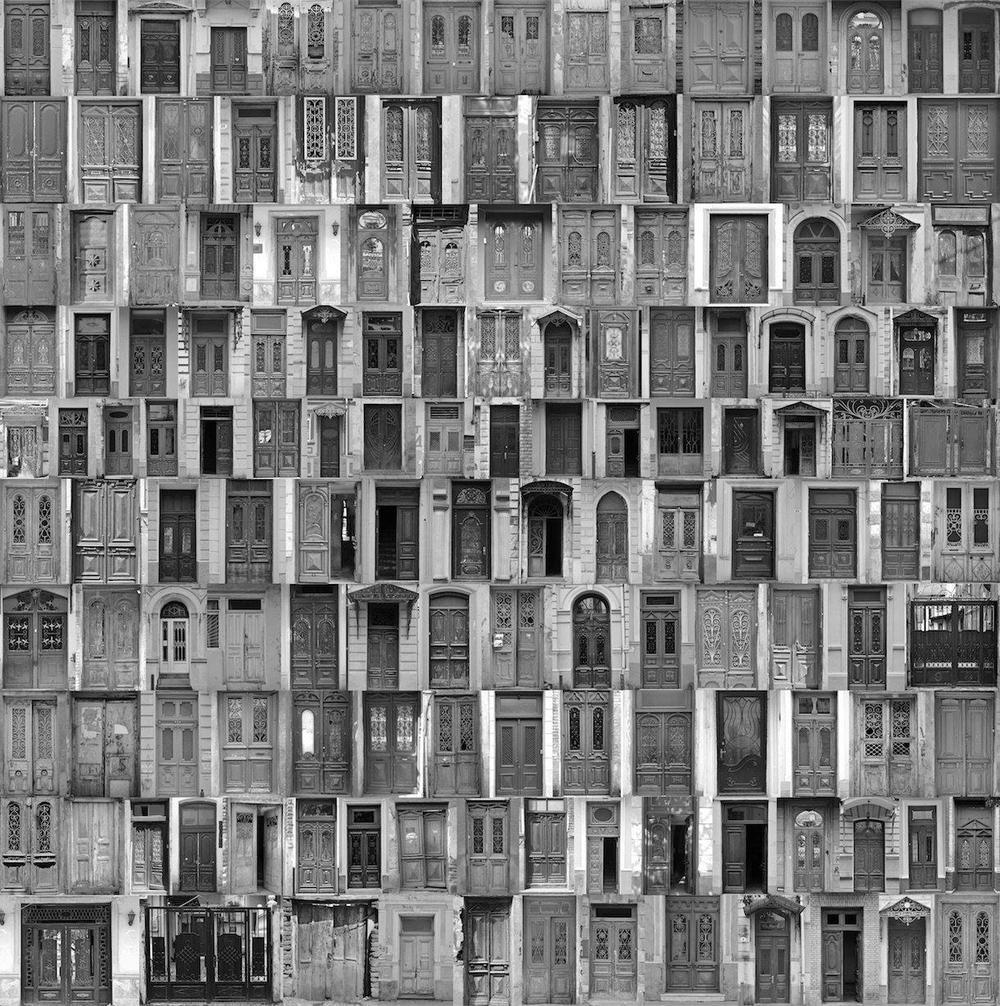 Composition Of Old Doors, Monochrome - Image 4