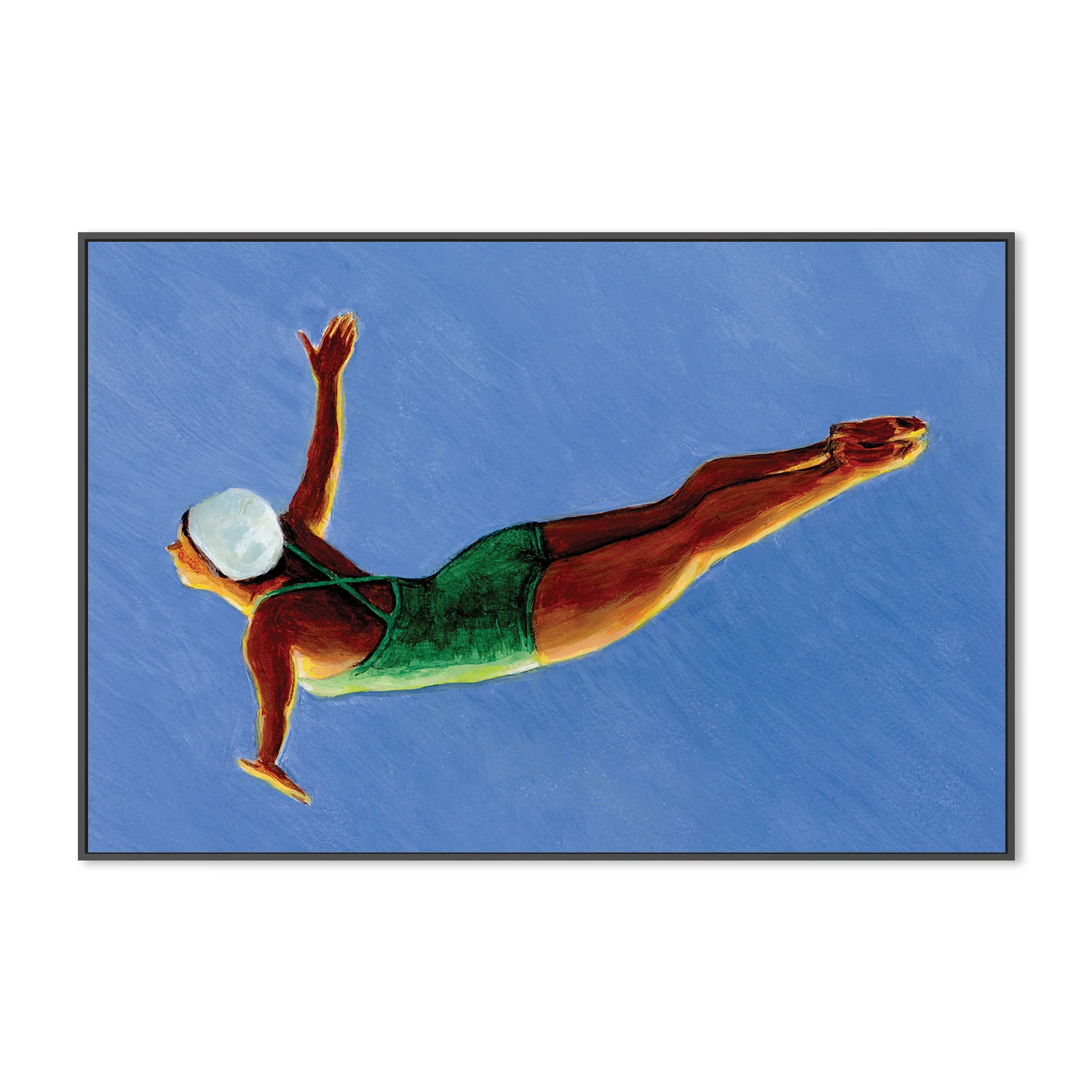 Diver in Green Swimsuit - Image 3