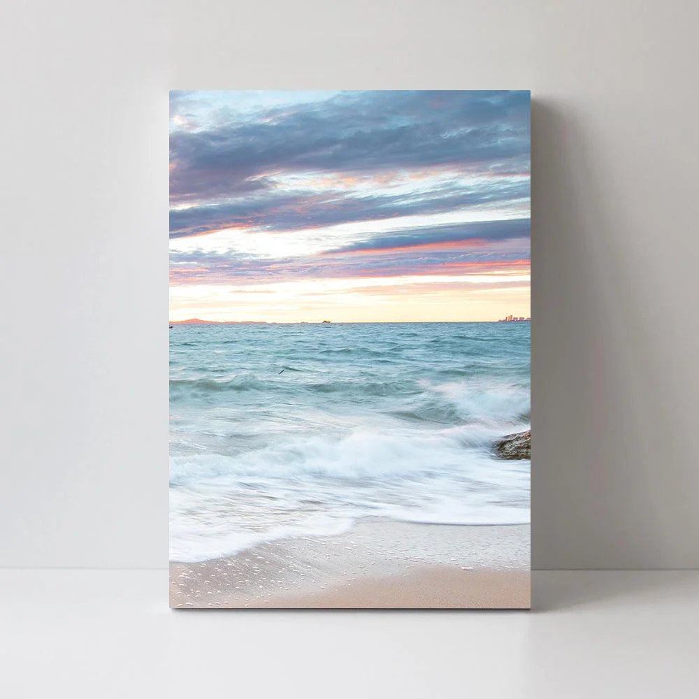 Sunrise By The Ocean, Ocean And Beach Landscape, Set Of 3 - Image 8